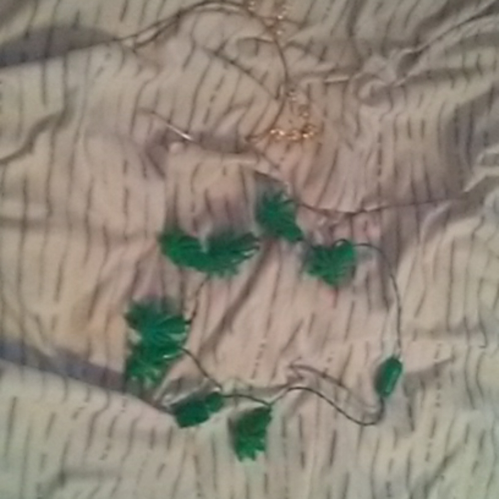 Cat ear head band and palm tree necklace